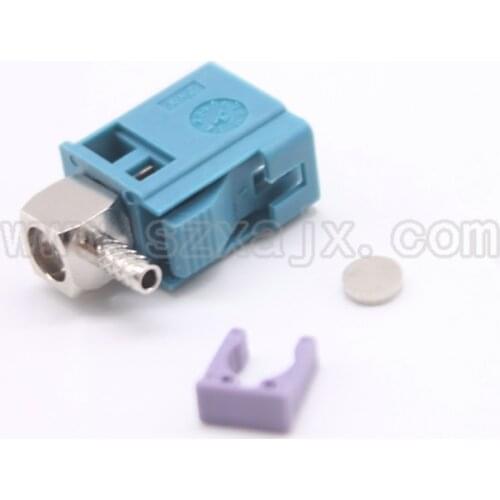 5PCS Car antenna connector FAKRA-Z female right angle Crimp for RG316 RG174 cable RF Coaxial Connector Free shipping