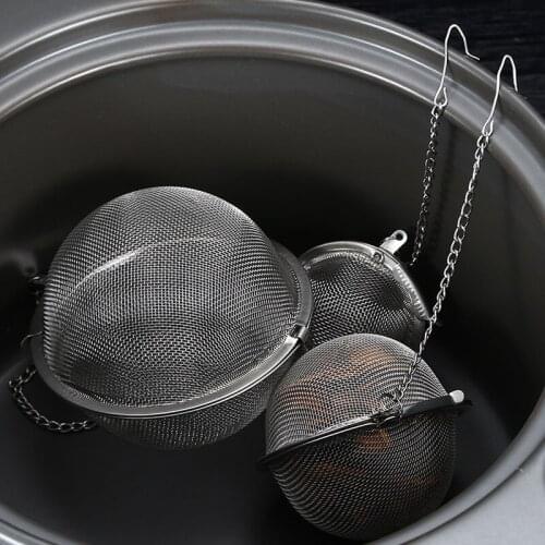 4.5/5.5/7/9cm Stainless Steel Tea Infuser Sphere Locking Spice Tea Ball Strainer Infuser Tea Filter Strainers Kitchen Tools 1pc