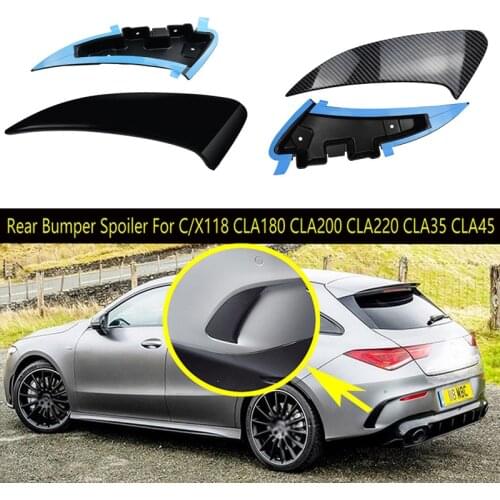Rear Bumper Spoiler Side Canard Splitter Potector Lip For Mercedes X/C118 CLA35 CLA45 CLA180 CLA200 CLA250 AMG Line 2020