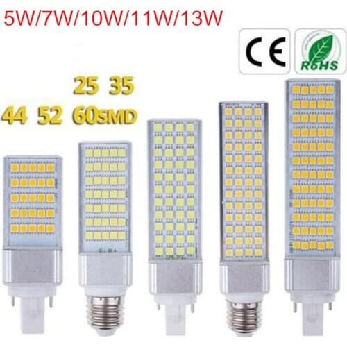 5W 7W 10W 11W 13W G24 LED Bulb Light E27 Bulb LED Lighting Lamp SMD5050 AC85-265V LED Bombillas for Replace Fluorescent Light