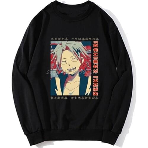 My Hero Academia Kaminari Denki hoodies MenUrban Anime Manga Hoodie Spring Autumn Sweater Streetwear Sweatshirt Harajuku