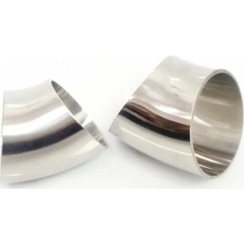 34mm 1.34 Inch Pipe OD SUS 304 Stainless Steel Sanitary Butt Welding 45 Degree Elbow Fitting Home Brew Beer