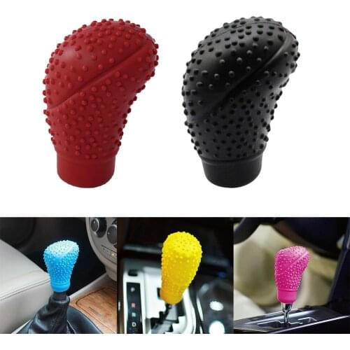 Universal Car Soft Silicone Gear Knobs Lever- Shifter Cover Non-slip Protector Gear Shift Collars Interior Accessories