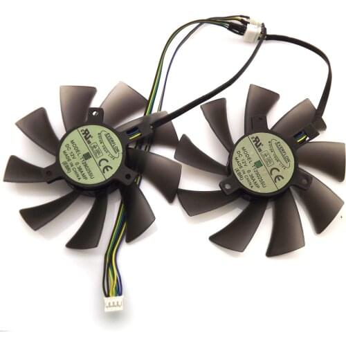 T129025SU 12V 0.38A 4Pin For ASUS HD7970 HD7950 GTX680 DirectCU II Graphics Card Fan