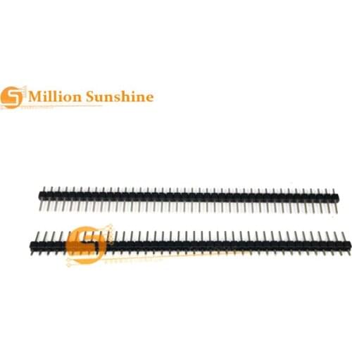 High quality 200PCS/Lot 40Pin 40P Straight Single Row Needle Male Pin header 2.54mm 1*40 Connector Strip for Arduino