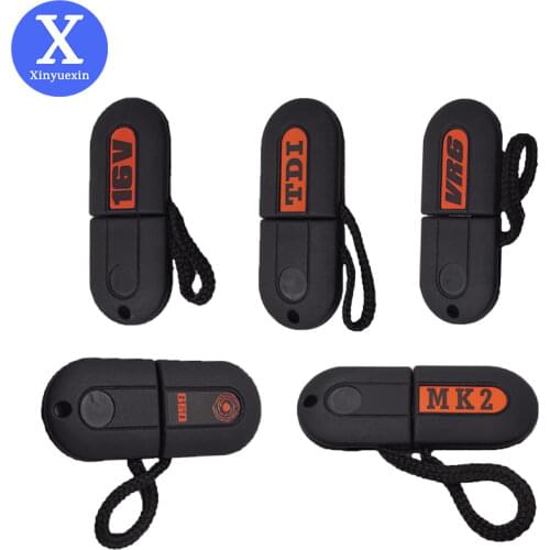 Xinyuexin Pill Key Shell Fob Fit for VW 16V VR6 TDI MK2 Golf G60 Key HU49 Uncut Blade with LED LIGHTING KEY No Logo Car Styling