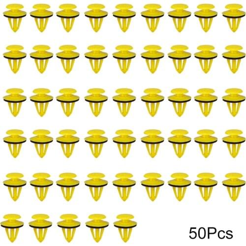 10/50Pcs Auto Fastener Clip Door Trim Panels Fastener Clips Plastic Fixed Clip for Lada Kalina Golf Land Rover Chevrolet Jaguar