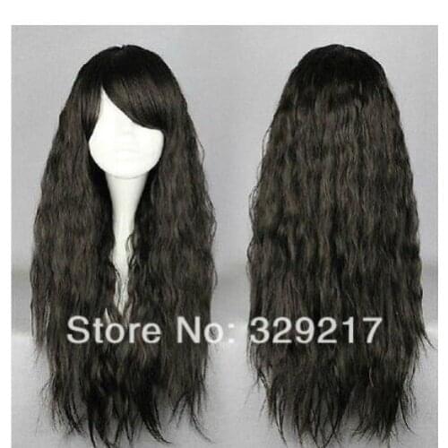 Zhaoxia++03597@Q8@* ++++> New Womens wig Long curly Lolita style wig Black HEAT RESISTANT LADIES Full Wigs