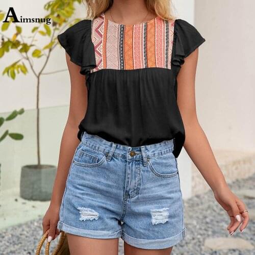 Womens T-shirt Sleeveless Vintage Print Basic Tops Ladies Patchwork Tees Clothing 2021 Summer Pullovers Female O-neck T-shirt