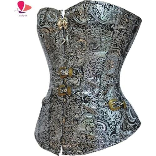 APIPEE Women Steampunk Corsets Harness Belt Corsets And Bustiers Lingerie Sexy Hot 2019 New Style Ladies Waist Trainers