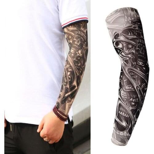 1PC Outdoor Cycling Sleeves 3D Tattoo Printed Armwarmer UV MTB Bike Bicycle Sleeve Arm Ridding Arm Sleeves