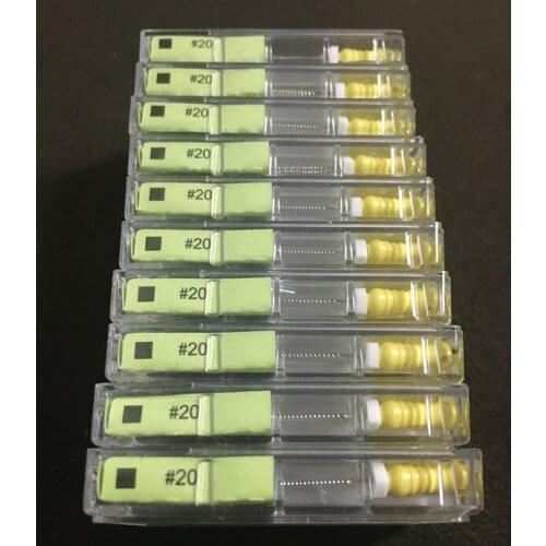 20 Packs Dental K-Files 21 / 25mm #20 Endodontic K-file Stainless Steel Endo Root Canal files Hand use