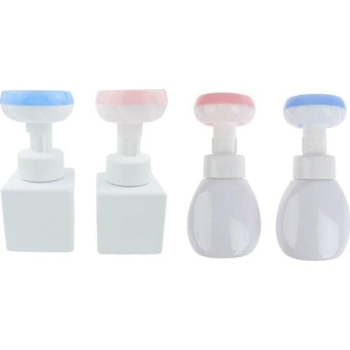 250ML Hot Sales Refillable Soap Bottle Flower Pump Head Lotions Shampoo Cosmetic Empty Bottle