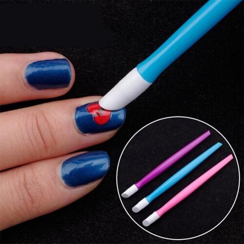 3Pcs/Set Phototherapy Nail Press Sticker Embossed Stick Dead Skin Pusher Pens