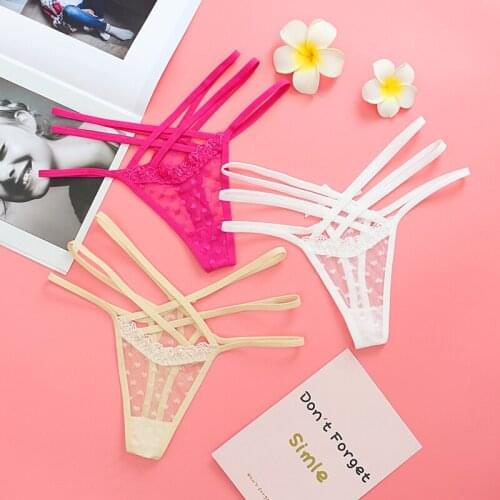 3pcs Women Sexy Intimates Briefs Lace Underwear Breathable Lingerie Summer Style Girls Panties Heart Pattern 7 Colors