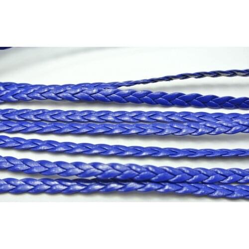 32.8 Feet Royal Blue Flat Braided Leatherette String Jewelry Cord Flat Woven 5X1mm