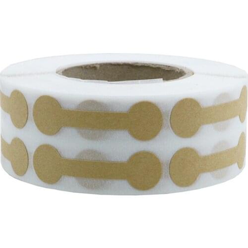 500 Pcs Blank Natural Kraft Jewelry label stickers for rings, necklaces, earrings, watches Gift Package Tag Sticker #81