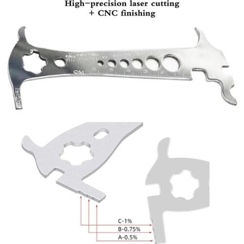 6 in 1 Bicycle Chain Checker Portable Chain Wear Indicator Bike Accessory For Bike Chain Bike Gauge Tool Wear Gauge Calipers