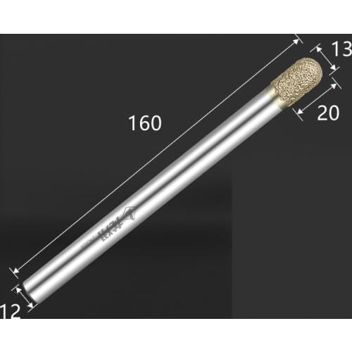 1PCS,CNC Diamond stone engraving bit for marble,bluestone and sandstone,Taper ball nose bottom relief cone cutter