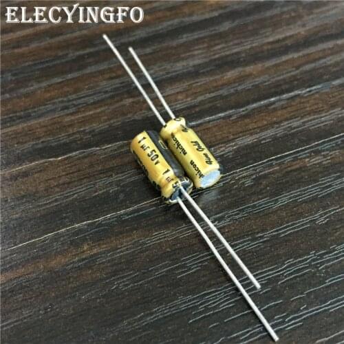 5pcs/50pcs 1uF 50V NICHICON FG(Fine Gold) 5x11mm 50V1uF Top Grade Audio Capacitor