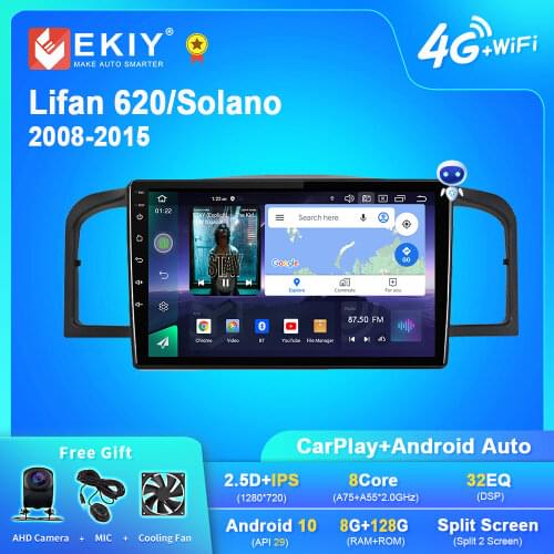 EKIY Android Car Radio For Lifan 620/Solano 2008-2015 Navigation GPS 1280*720 IPS DSP Carplay Multimedia Player Auto Stereo DVD