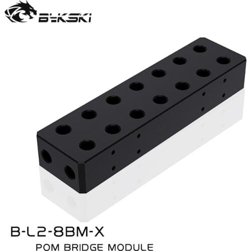 BYKSKI GPU terminal block for Computer graphics card water cooling Server Block Bridge adapter module /B-L2-8BM-X