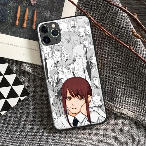 Makima Chainsaw Man Manga Anime Soft Silicone Glass Phone Case for IPhone SE 6s 7 8 Plus X Xr Xs 11 12 Mini Pro Max Samsung