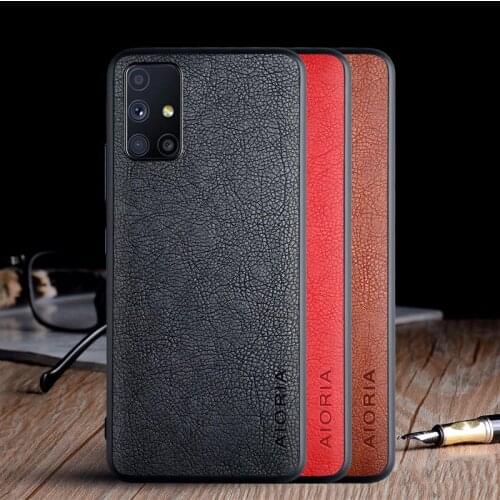 Case for Samsung Galaxy M51 funda luxury Vintage Leather skin coque phone soft cover for samsung galaxy m51 case capa