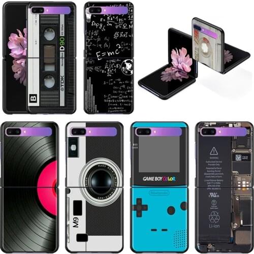 Phone Case For Samsung Galaxy Z Flip3 5G z flip Cover Cellphone Shell Mobilephone Fundas Retro Vintage Camera Cassette Music
