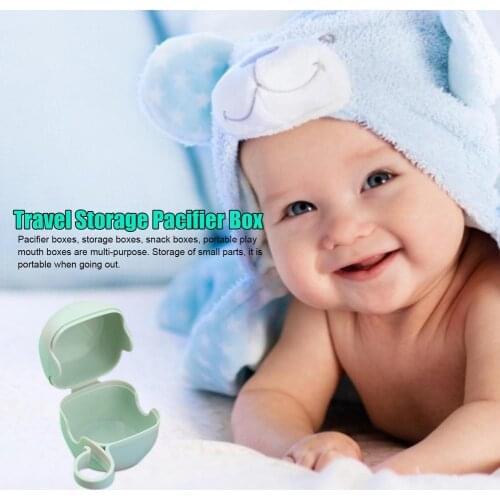 Baby Pacifier Box Soother Container Holder Pacifier Box Travel Storage Case Safe Holder Kid Pacifier Dust Box Stroller Acc