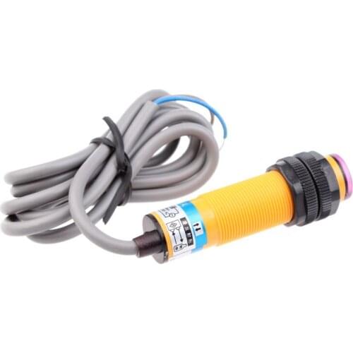 E3F-DS10C4 Infrared Photoelectric switch sensor 10cm Optical diffuse reflection type NPN NO 3 Wire transducer M18 DC 12V 24V