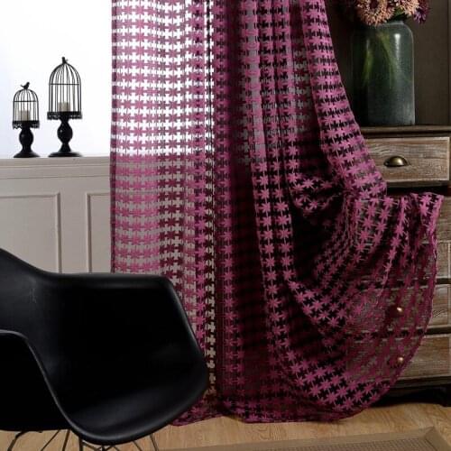 European high quality jacquard curtain for living room bedroom window screens two colors assorted tab top grommet top