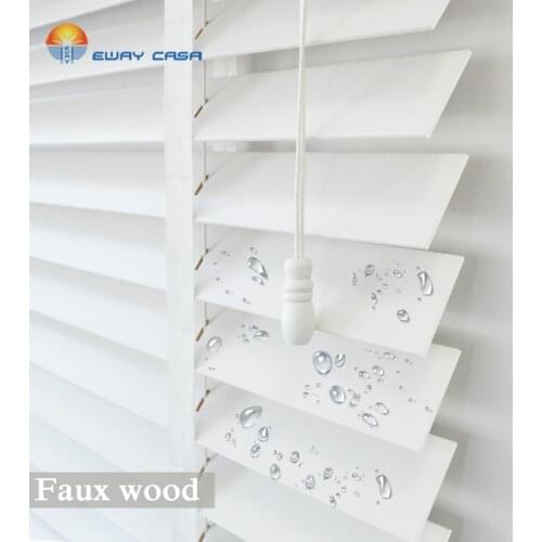 Faux wood venetian blinds Waterproof Polymer Faux Wood blinds FWB_YH