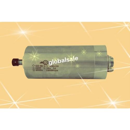 GDZ-80-1.5/220V 1.5KW Water Cooling motor Spindle Motor for Engraving machine ER11 24000rpm 3 bearing Factory Outlets