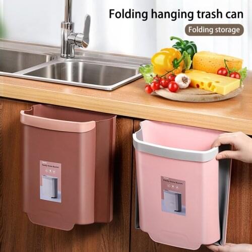 Storage In The Kitchen Trash Can Bucket Garbage Dustbin Recycling Garbage Basket Folding Storage And Organization Trash For Home