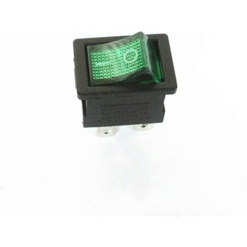 KCD1-104 Green with Light Rocker Switch 4 Feet ON/OFF Ship Type Switch 21*15mm 6A 250V/ 10A 125V