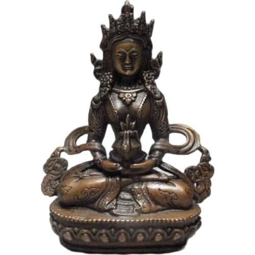 Chinese Bronze White Tara Buddha Statue