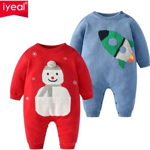 IYEAL Toddler Baby Clothes Knitted Long Sleeve Boy&Girl Kids Baby Rompers Cotton Jumpsuit New Born Baby Clothes Casual Outfit