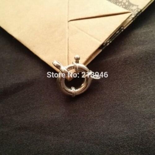 Circle 15MM 2pcs/ Pack " Fake One Penalty Ten " 925 Sterling Silver Jewelry Clasps Hooks Jewelry Accessories