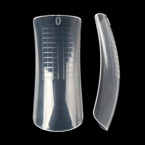 Square Dual System Nail Forms Grids Guide Line Recycle Use Acrylic Fingernail Extension Plastic Mold