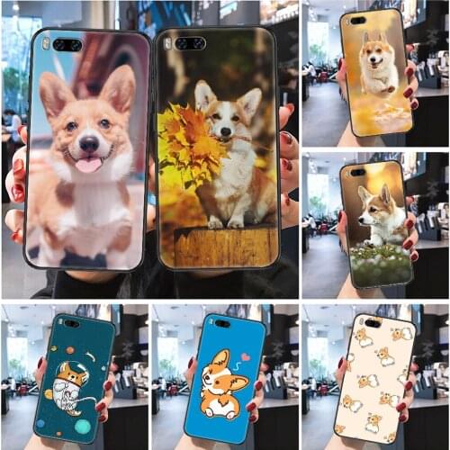 Dog Corgi Cute Cartoon cute Phone case For Xiaomi Mi Max Note 3 A2 A3 8 9 9T 10 Lite Pro Ultra Frosted black luxury coque