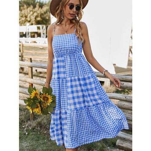 Модные платья в клетку MOXFCIZO China At AliExpress