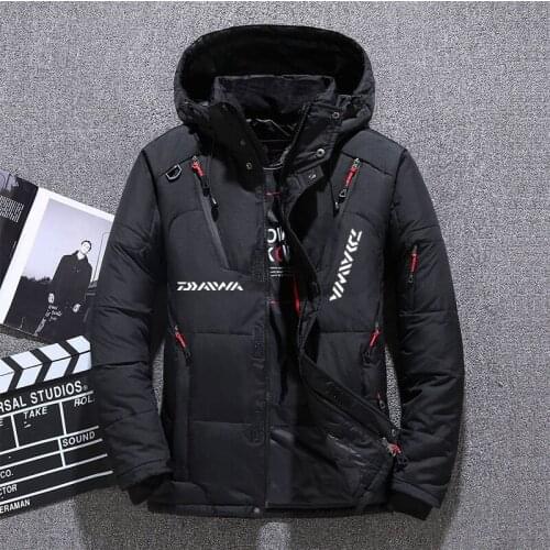 2021 New Fishing Clothes Daiwa Fishing Jacket Winter Mens Keep Warm Hoodie Thicken Jacket for Fishing Thermal Fishing Wear