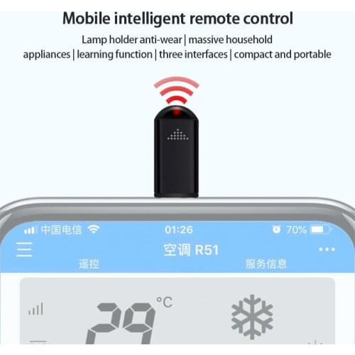 NEW Mini Remote Control IR Universal App Control For Air Conditioner TV Box Infrared Appliances Adapter For Type-C Micro USB