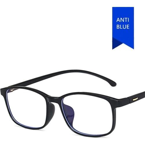 Factory wholesale Kids anti blue glasses plastic square eyewear fashion transparent computer glasses for kids KAB008