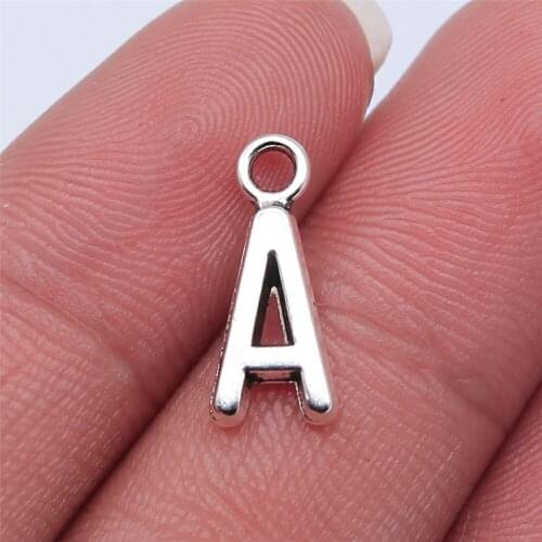 Tristana 26pcs 16mm Alphabet A-Z Letters Charms Antique Silver Color Pendants Making DIY Handmade Tibetan Finding Jewelry