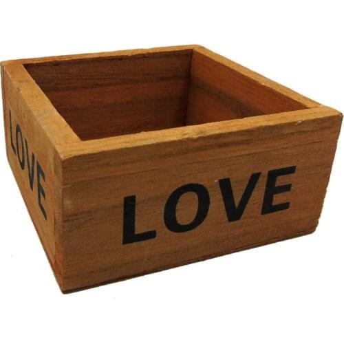 Christmas LOVE Retro Jewelry Box Wood Storage Box Pastoral Style Desktop Storage Multi Purpose Manual Wooden Wedding Decoration
