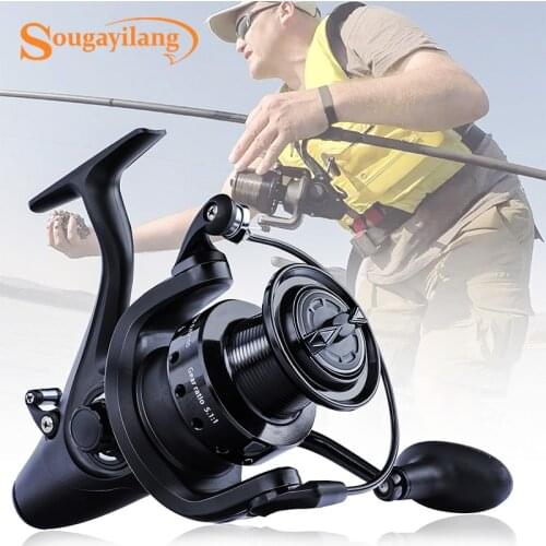 Sougayilang 5000 6000 9000 Spinning Reel 5.1:1 Gear Ratio Saltwater Freshwater Fishing 12+1BB Feeder Carp Reel Max Drag 15kg