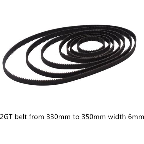LINK CNC 3D printer belt GT2 closed loop rubber 2GT timing 312 318 320 322 324 326 328 330 340 346 Length 312mm 346mm width 6mm