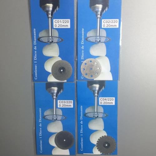 10Pieces Dental Diamond Disc Wheel Double Sided For Porcleain Teeth Cutting Polishing 220